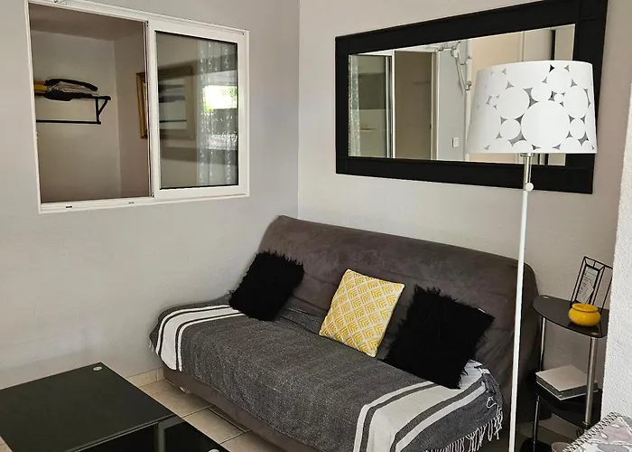 Cap D'agde - Estivales - Proche Naturiste - Terrasse - Wifi - Parking - Piscine - Clim 아파트 아그